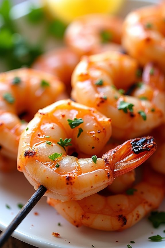 lemon butter shrimp skewers