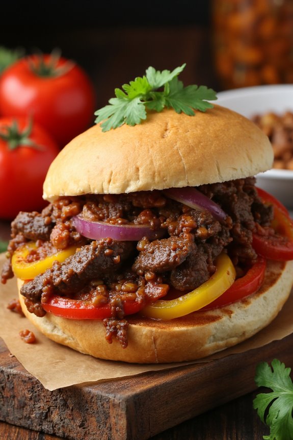 lomo saltado sandwich delight