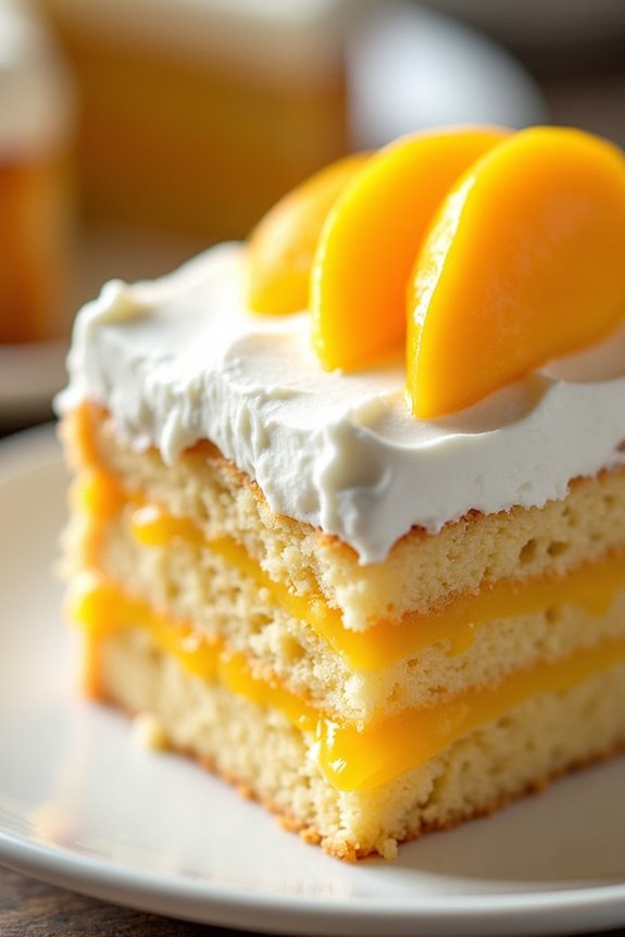 mango infused tres leches cake