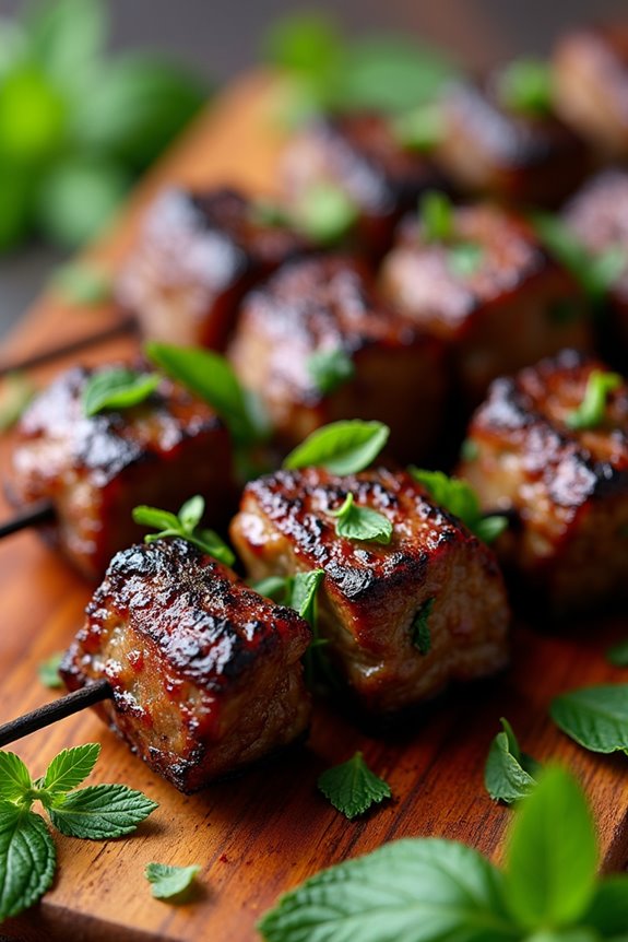 marinated lamb skewers grilled