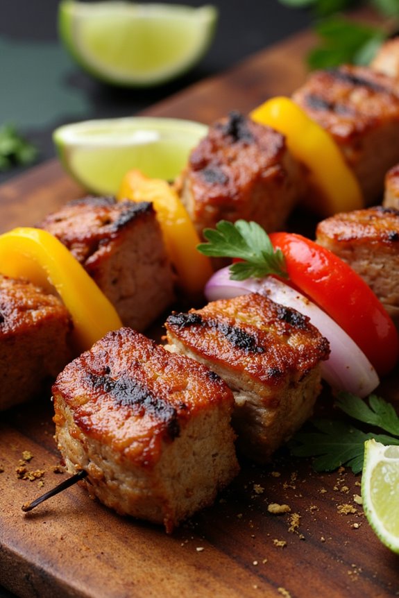 marinated pork skewers recipe