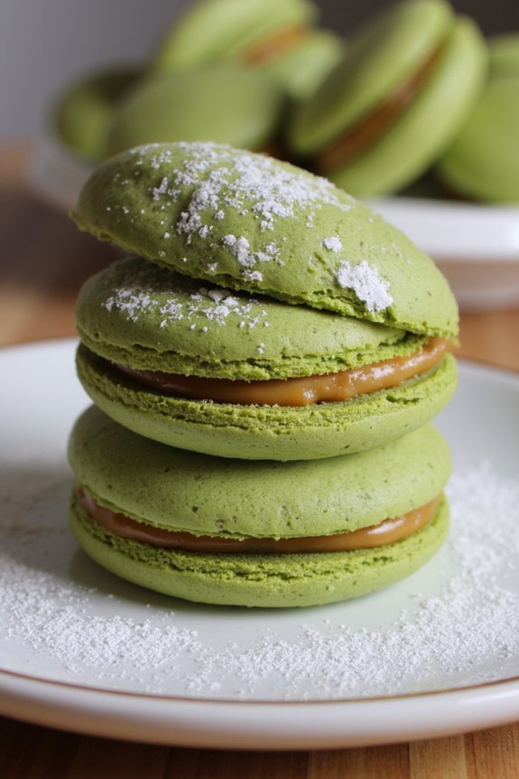 matcha infused alfajores delightfully reinvented