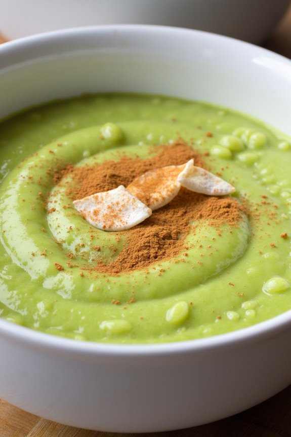 matcha infused rice pudding