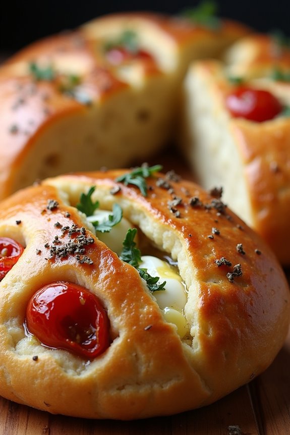 mediterranean stuffed focaccia delight