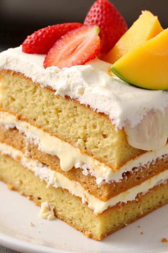 moist milk soaked cake