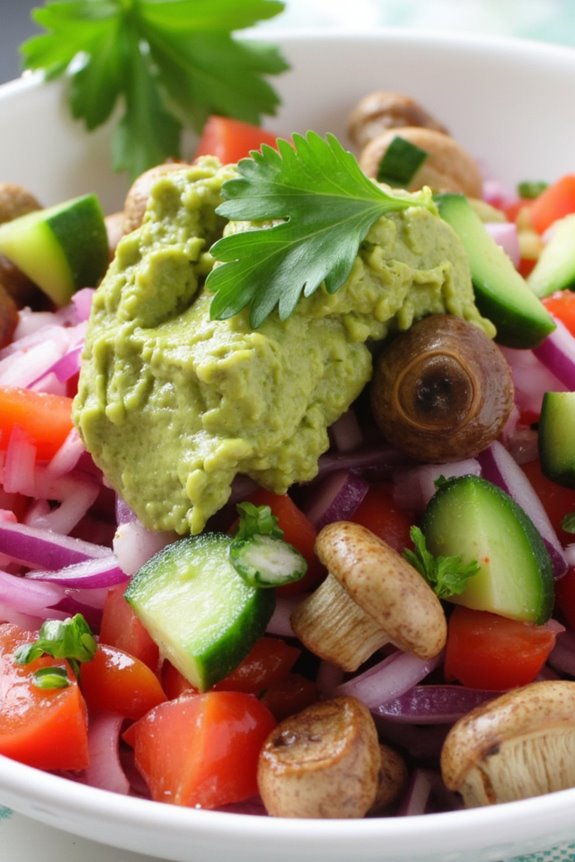 mushroom ceviche vibrant appetizer