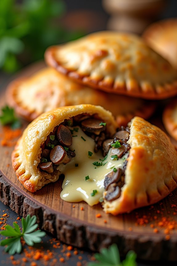 mushroom cheese empanada delight