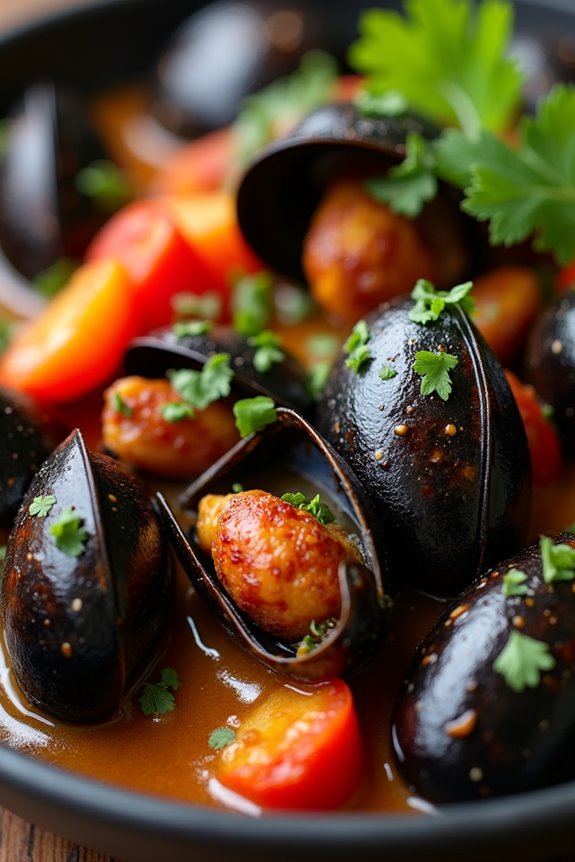 mussels chorizo vibrant flavors