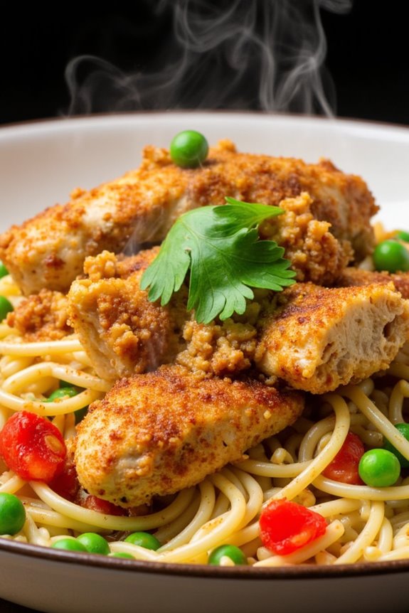 noodle infused chicken rice fusion