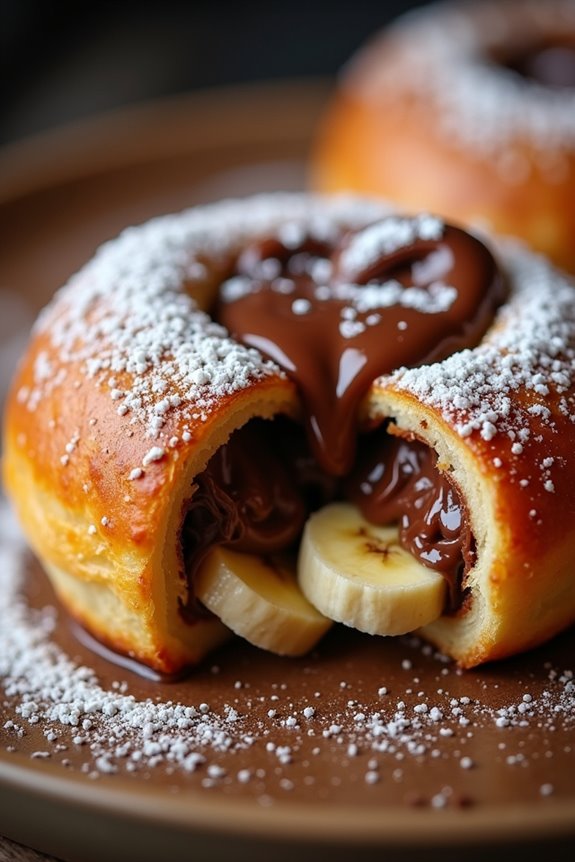 nutella banana stuffed pastry