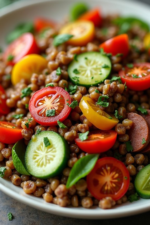 nutritious argentinian lentil salad