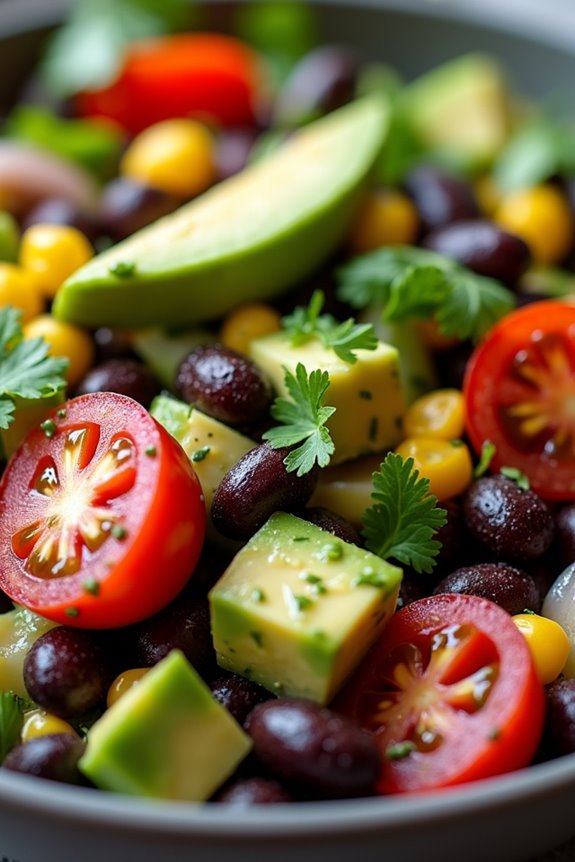 nutritious avocado bean salad