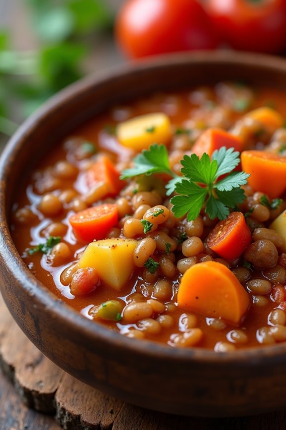 nutritious colombian lentil stew