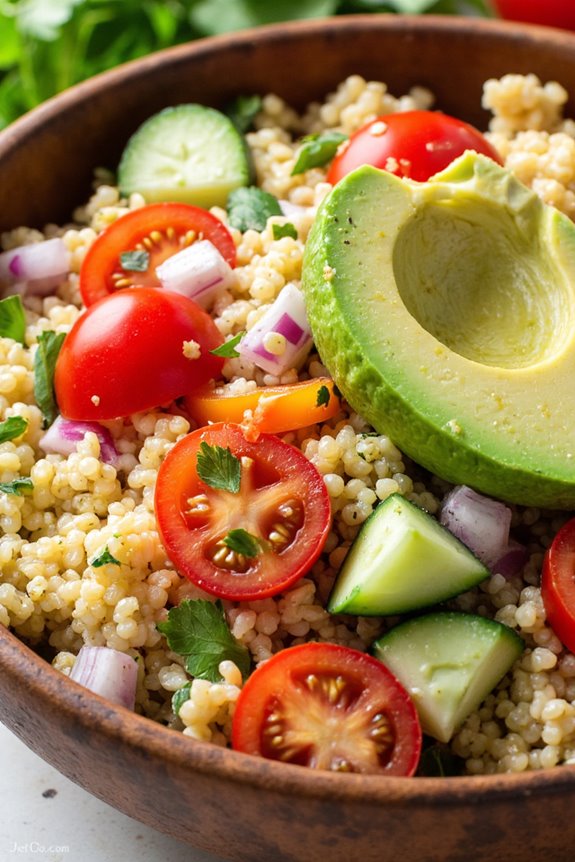 nutritious quinoa avocado salad