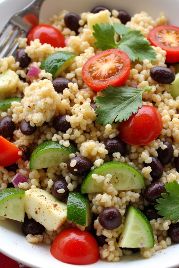 nutritious quinoa black bean salad
