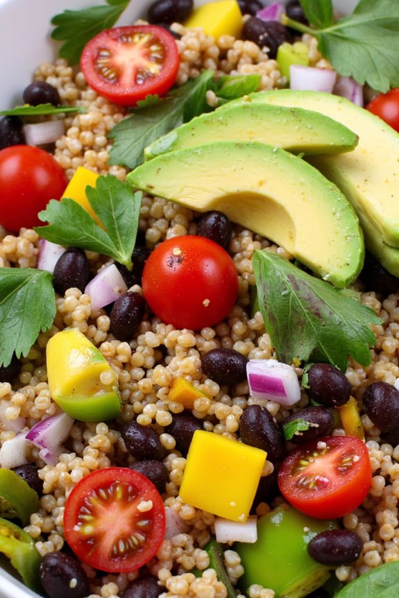 nutritious quinoa black bean salad