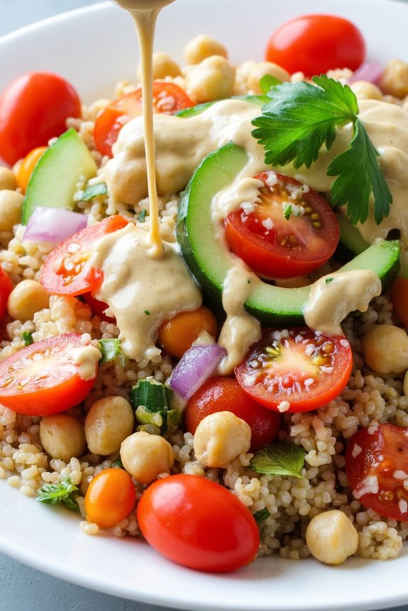 nutritious quinoa chickpea salad