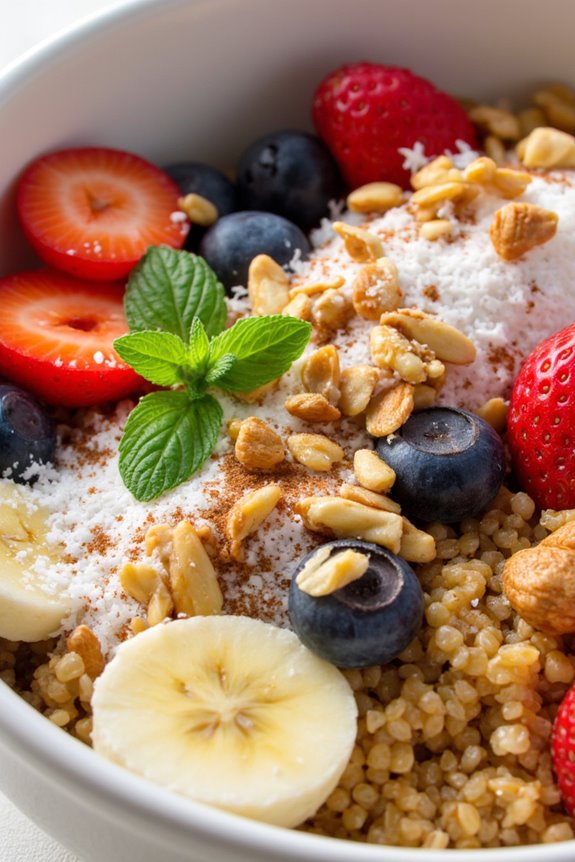 nutritious quinoa fruit bowl