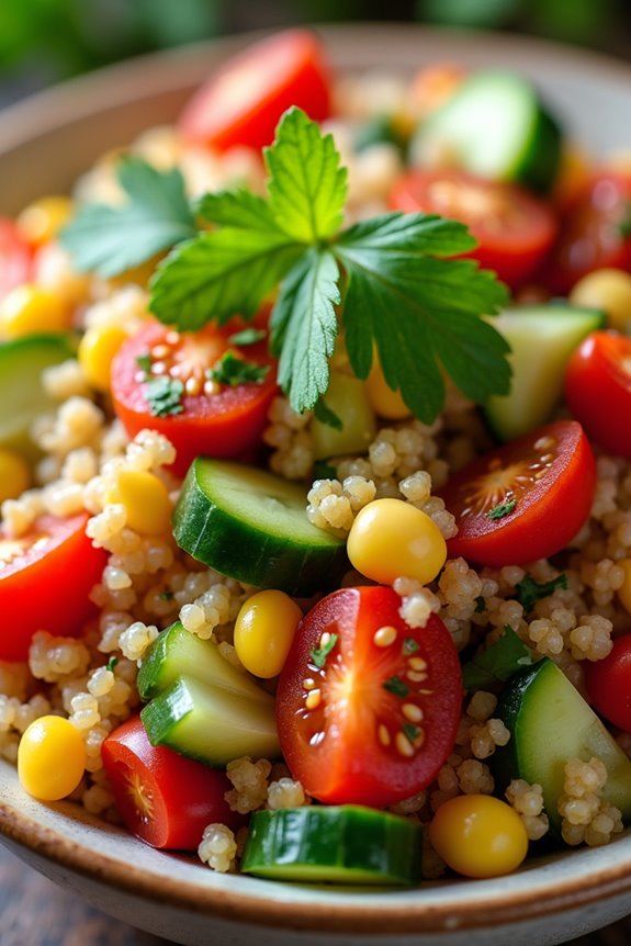 nutritious quinoa vegetable salad
