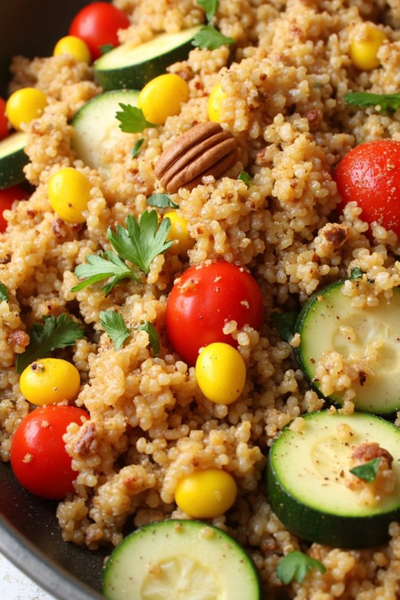 nutritious quinoa vegetable stuffing