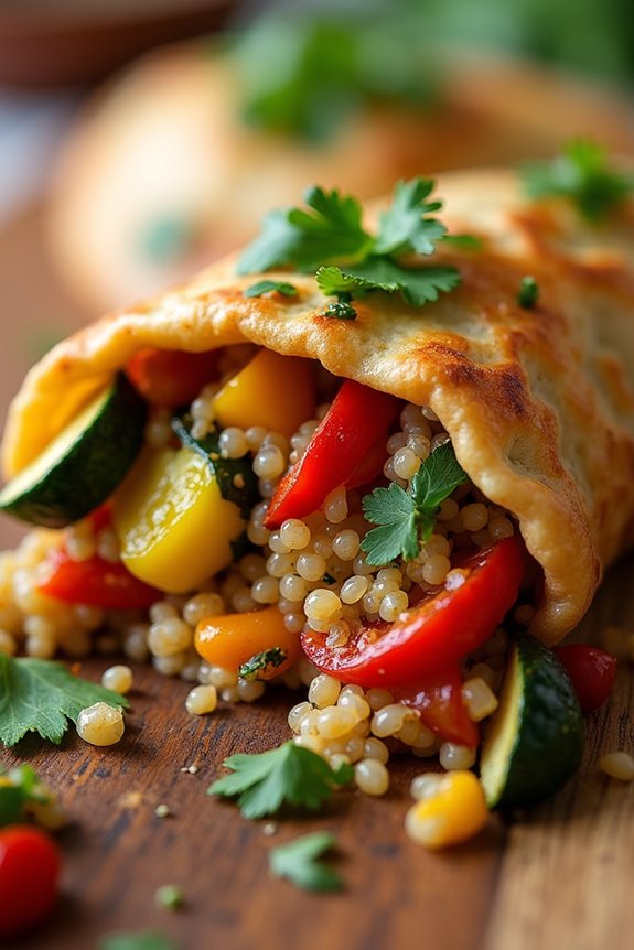 nutritious quinoa veggie filling