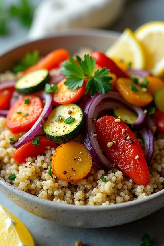 nutritious roasted vegetable bowl
