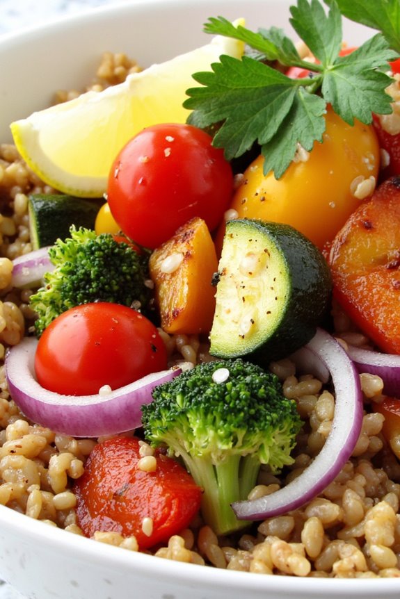 nutritious roasted vegetable bowl