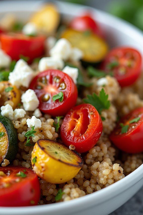 nutritious roasted vegetable quinoa