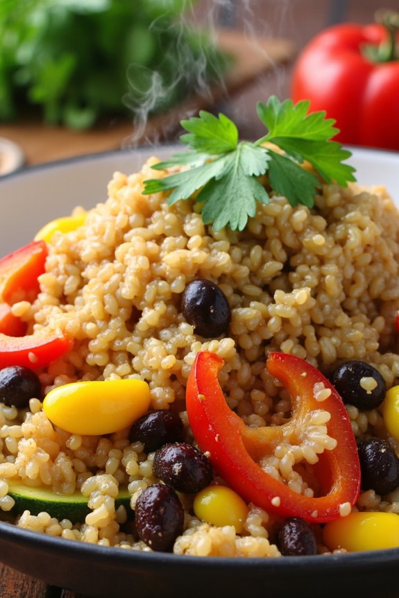 nutty quinoa vegetable delight