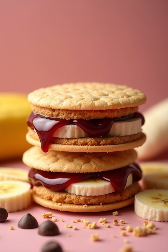 obleas with peanut butter jelly