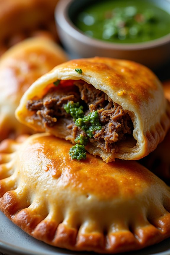oxtail empanadas with chimichurri