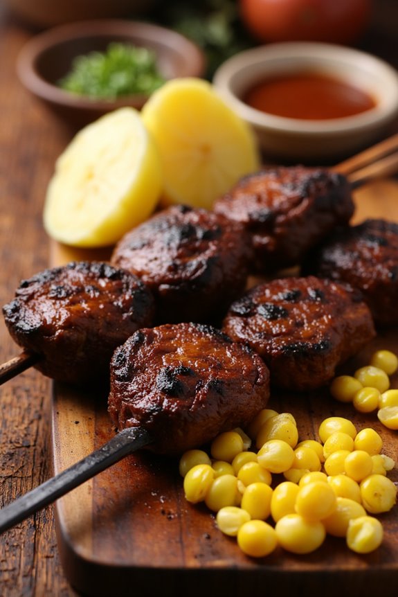 peruvian beef heart skewers