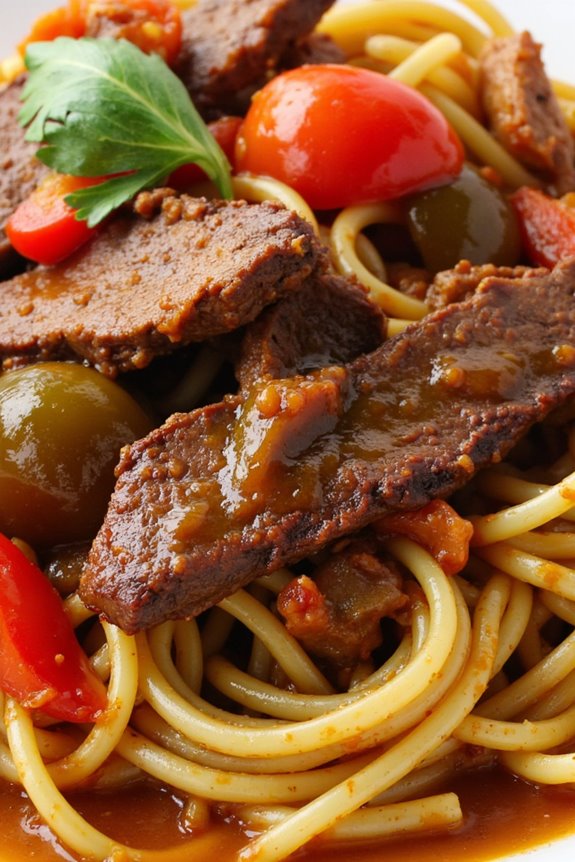 peruvian beef stir fry delight