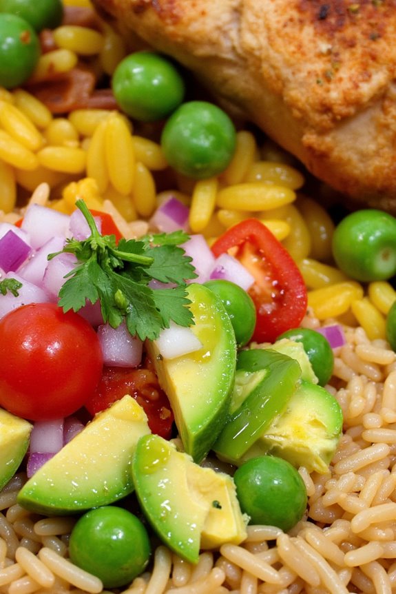 peruvian chicken and avocado