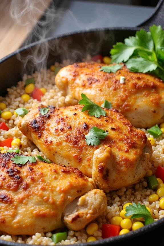 peruvian chicken quinoa bake