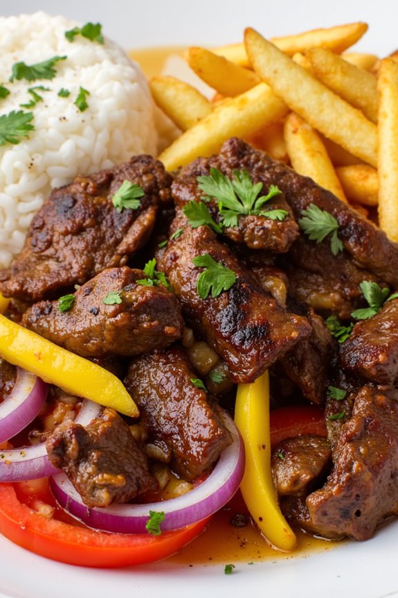 peruvian chinese stir fried beef