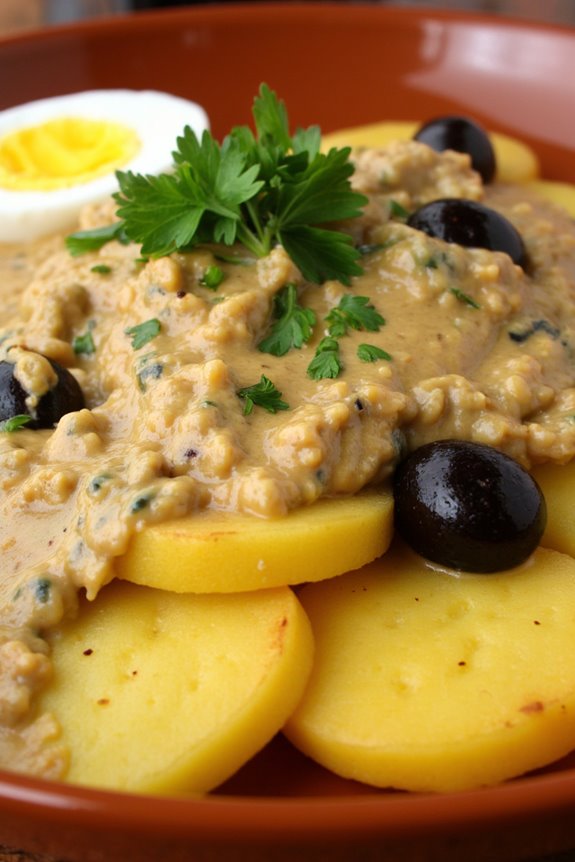 peruvian herb infused potato dish