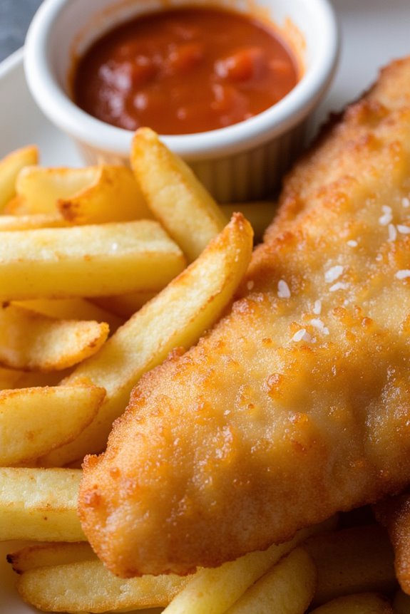 peruvian inspired crispy fish dish