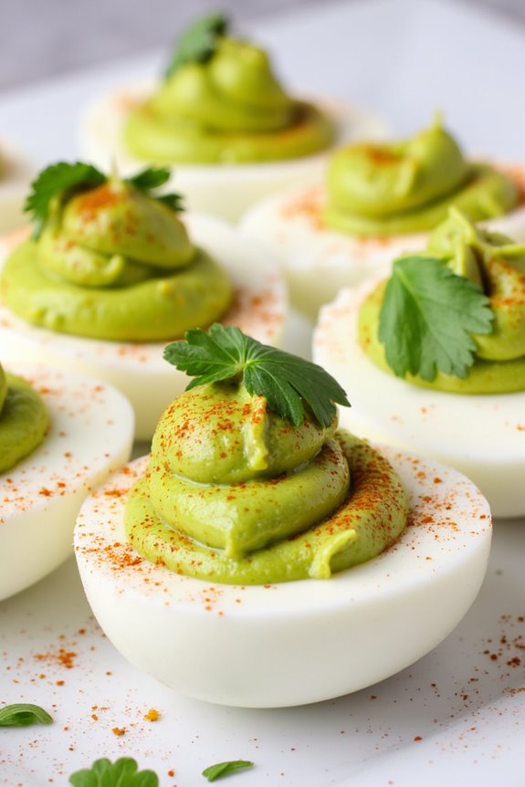 peruvian inspired deviled eggs