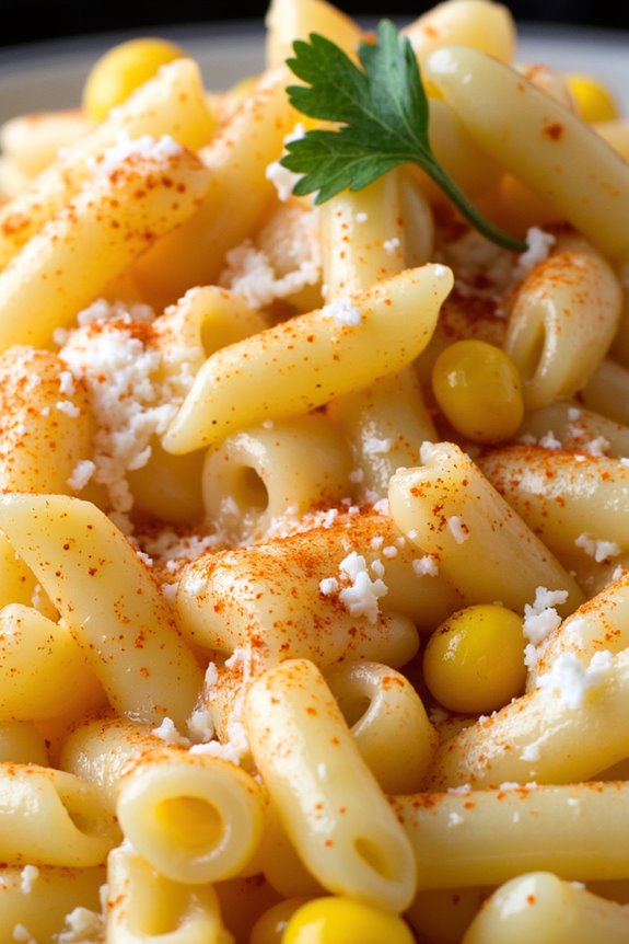 peruvian macaroni corn dish