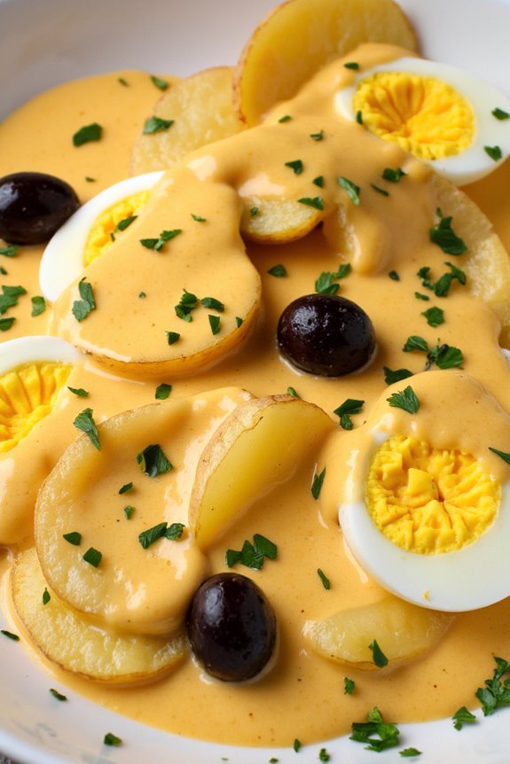 peruvian potatoes with cheese