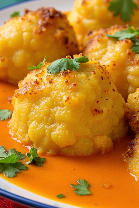 peruvian potatoes with spicy sauce