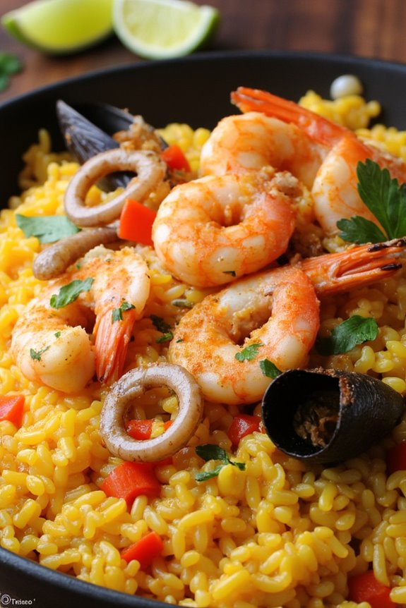 peruvian seafood rice dish