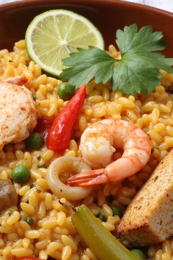 peruvian seafood rice dish