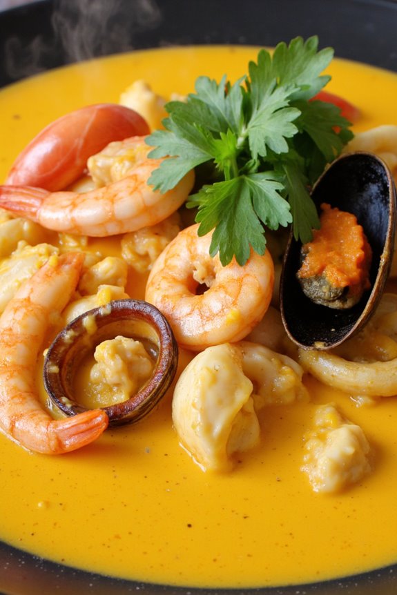 peruvian seafood with spices