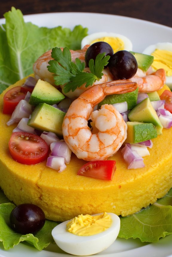 peruvian shrimp stuffed potatoes