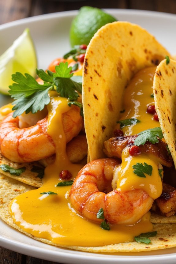 peruvian shrimp taco fusion
