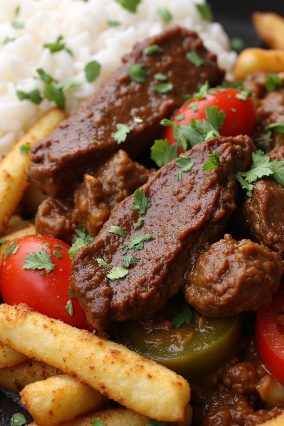 peruvian stir fried beef delight