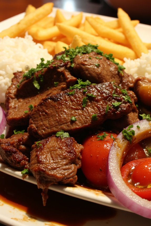 peruvian stir fry with beef