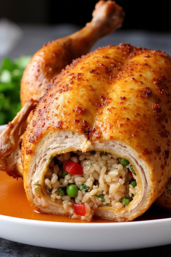 peruvian stuffed roasted chicken